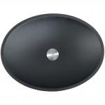 High Durability Tempered Glass Sink Countertop Mounted No Overflow Matt Black Glass Basin