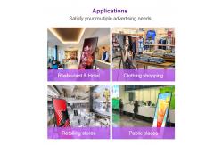 China 75 Full Screen 4K Portable Digital Poster Advertising Signage Display With Wheels supplier