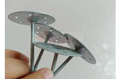 China 50mm Round Perforated Base Insulation Anchor Pins With Self Locking Washers supplier