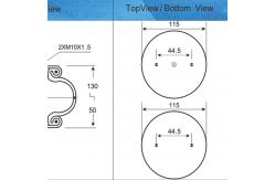 China M-25E M25E One Convoluted Air Spring M10 PT1/4 Gas Hole 203mm supplier