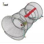Fishing Casting Nets Crab Trap Lobster Shrimp Collapsible Cast Durable Black Mesh Portable Folded Safe Fish Catching(small) for sale