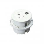 ABS Material Conference Table Desktop Electrical Power Socket / Round Power Outlet for sale