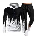 ODM Men Tracksuit Set Sportswear Hooded And Pant Pullover Two Piece for sale