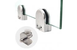 China Industrial C Shape Glass Mounting Clips Furniture Hardware For 8 Thickness Glass supplier