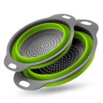 Lightweight Round Space Saving Silicone Colander Strainer for sale