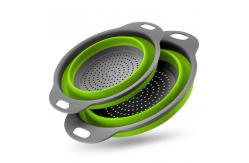 China Lightweight Round Space Saving Silicone Colander Strainer supplier