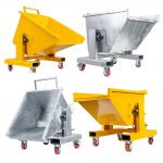 Yellow 7000 LBS Forklift Tipping Bin OEM Tipping Skip Bins for sale