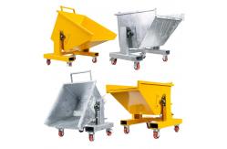 China Yellow 7000 LBS Forklift Tipping Bin OEM Tipping Skip Bins supplier