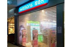 China 5m Width PVC Clear Vision Roller Shutters For Commercial Shop supplier