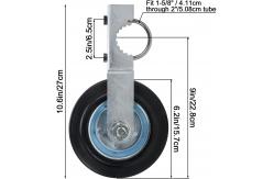 China Sliding Gate Caster Wheel Heavy Duty Rubber Wheel with Universal Mount Plate 220lbs supplier