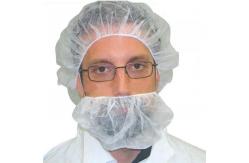 China Food Industry Beard Covers Disposable , Large Beard Nets With Elastic Earloop supplier