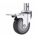 Stainless Steel PU Caster with Brake for sale