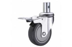 China Stainless Steel PU Caster with Brake supplier