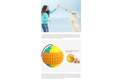 China Bite Resistant Chewy Treat Ball Stretchable Throw Ball Dog Toy supplier