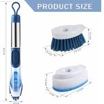 PP Soap Dispensing Dish Brush With 4 Replacement Heads