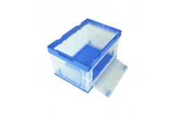 China Sides Open 100% Virgin PP Plastic Collapsible Storage Crate For Garment supplier