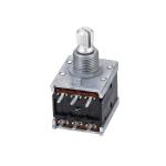 Dual Gang Rotary Potentiometer A50k 6 Shank With Thread Length 15MM Flower Step 21 Points for sale