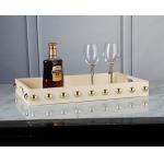 OEM Home Decorative Display Tray MDF Metal Cream White For Home for sale