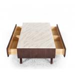 luxury Modern living room rectangle marble coffee drawer table furniture for sale