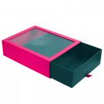 Pantone PU Leather Box Sliding Kraft Drawer Gift Box Folding TUV for sale