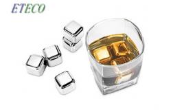 China Silver Stainless Steel Ice Cubes Safe Buffer Polished Long Use Time No Rust supplier