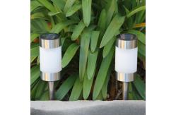 China High Bright 1 LED 6000K Solar Garden Post Lights Set of 2 supplier