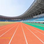 IAAF Playground Corrosion Resistance Rubber Safety Tiles No Cracking for sale