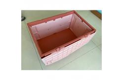 China Folding HDPE Plastic Storage Crate With Attached Lid supplier