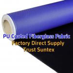 460 g/sqm 0.41 mm M0 Fire Resistance PU Coated Fiberglass Fabric for Fireproof Applications for sale