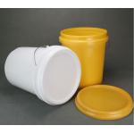 Snap On Lid Stackable White 5 Gallon Plastic Buckets With Gasket For Versatile Storage for sale