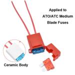 BX2017 Inline Red Fuse Holder Ceramic Body for blade fuse