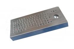 China 82 keys industrial dynamic waterproof desktop metal keyboard with trackball and Fn keys supplier