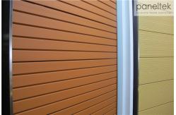 China Red Grooved Ceramic Wall Cladding Light Weight panels With Fade Resistance supplier