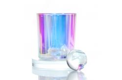 China Wholesale Custom Unique Frosted Glass Candle Jars With Metal Lids supplier