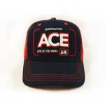 Anniversary Red Mesh 5 Panel Trucker Cap Custom Logo 3D Letter Embroidery Blank for sale