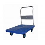 Workshop Foldable Platform Hand Truck , Four Wheel Metal Platform Truck for sale
