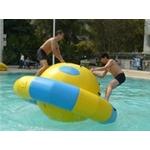 Adult Inflatable floating Saturn with strong handles and rings for water games