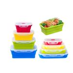 OEM Microwave Safe 1200ML Collapsible Foldable Lunch Box for sale