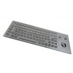 Industrial Stainless Steel Panel Mount Keyboard IP65 With Optical Mouse Trackball