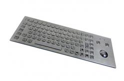 China Industrial Stainless Steel Panel Mount Keyboard IP65 With Optical Mouse Trackball supplier