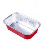 500ml Disposable Airplane Lunch Box Aluminum Foil Pan Airline Food Packing Trays With Lids for sale