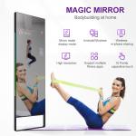 Exercise floor stand touch magic screen advertising player lcd display kiosk sport fiting fitness mirror for sale