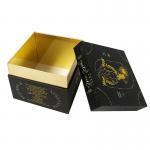 Black Rigid Cardboard Candle Gift Box Packaging With Insert for sale