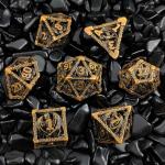 Hollow Multi Face Metal Dice Set D20 Sharp Cut Flying Dragon Budemen'S God for sale
