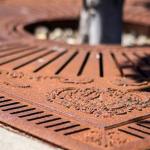 Outdoor Sidewalk Corten Steel Trees Grate Outside Street Metal Square Tree Grilling for sale