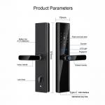 Black Intelligent Bluetooth Door Lock Remote Electronic Door Locks For Homes for sale