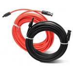 30A Connector Rating Solar Panel Extension Cable Black Connector 4mm2 Cable Gauge for sale