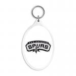 Zinc Alloy 3D Acrylic Keychains / Key Rings With OEM Paper Card Bag