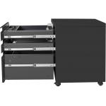 Under Desk Office Drawers Fully Assembled  3-Drawer Mobile Metal File Cabinet