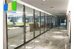 China Customized Internal Office Demountable Temporary Glass Partition With Aluminium Frame supplier